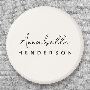 Monogramm Neutral   Modern Minimalistisch Stylisch Button