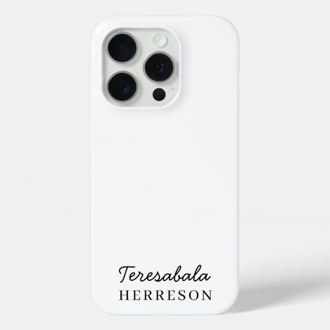 Monogramm Neutral Modern Minimalistisch Stylisch Case-Mate iPhone Hülle (Rückseite)