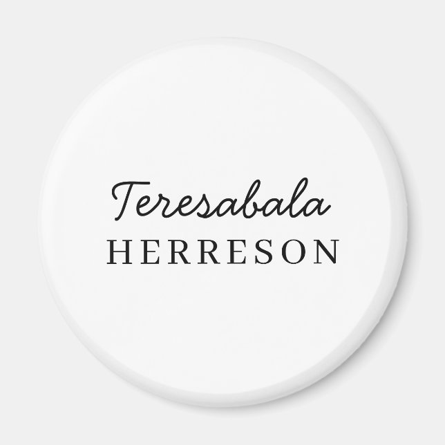 Monogramm Neutral Modern Minimalistisch Stylisch Magnet (Vorne)