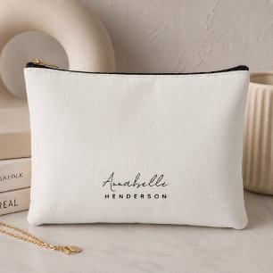Monogramm Neutral   Modern Minimalistisch Stylisch Zubehörtasche