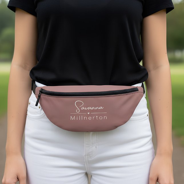 Monogramm neutrales modernes Minimalistisches Eleg Bauchtasche (personalized fanny pack)
