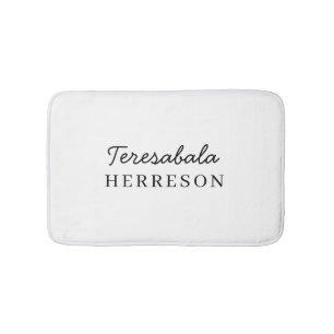 Monogramm neutrales modernes minimalistisches Stil Badematte