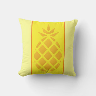Monogramm niedlich Gelb-und Orangenananas Kissen