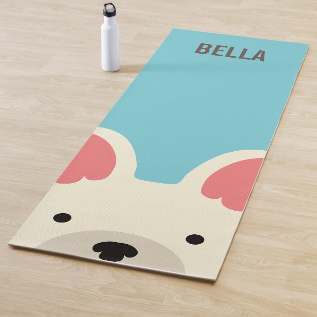 Monogramm Niedlicher Bulldog Yogamatte (Beispiel)