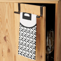 Monogramm niedlicher Punkte in Schwarzweiß