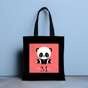 Monogramm niedlicher Sitzpanda personalisierter La