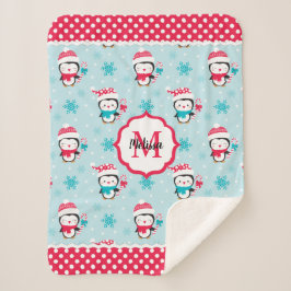 Monogramm Niedlicher Weihnachtsfeiertag Sherpadecke