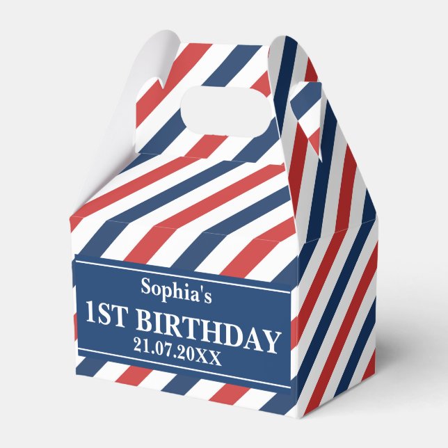 Monogramm Niedliches Muster Geburtstag Geschenkschachtel (Vorderseite)