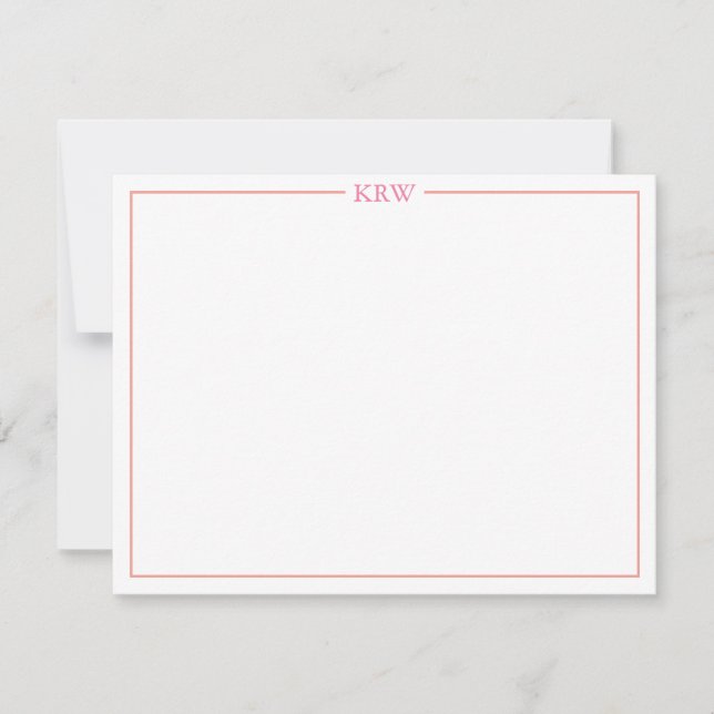Monogramm-Notecards Einladung (Vorderseite)