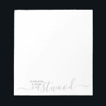 Monogramm Notizblock<br><div class="desc">Ein zartes,  elegantes,  weiches Licht und ein dunkelgraues Ehepaar nennen Monogramm in Vintager serifenloser Schrift,  kontrastiert mit einem handgeschriebenen Schriftart. Elegantes Schreibtischtafel für frisch verheiratete oder langjährige Ehepartner. Vintage und moderne Stilelemente verbinden. Bestellen Sie größere Mengen für mehr Einsparungen.</div>