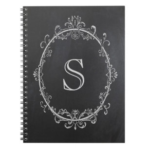 Monogramm-Notizbuch, Anfangsnotizbuch, Tafel Notizblock