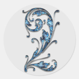 Monogramm Nummer 2 Aufkleber