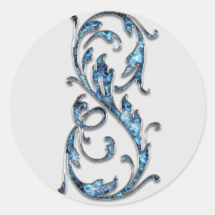 Monogramm Nummer 8 Aufkleber