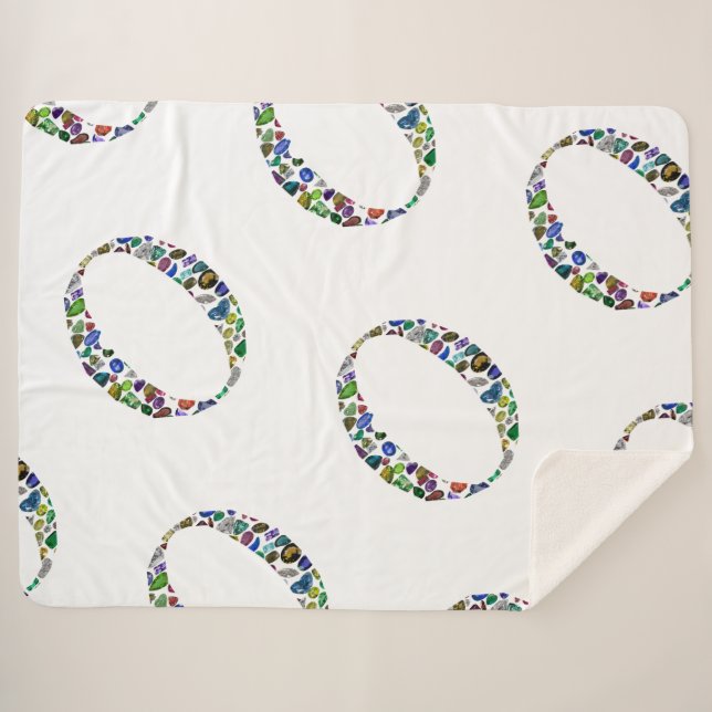 Monogramm 'O' Sherpadecke (Vorderseite (Horizontal))