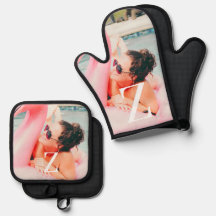 Monogramm-Ofen-Mitt und Pot-Halter für kundenspezi