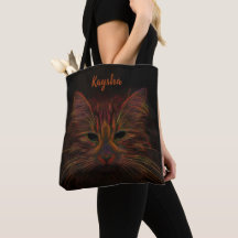 Monogramm-orange Rost-Kupfer-Katzen-Foto-Kunst