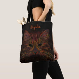 Monogramm-orange Rost-Kupfer-Katzen-Foto-Kunst