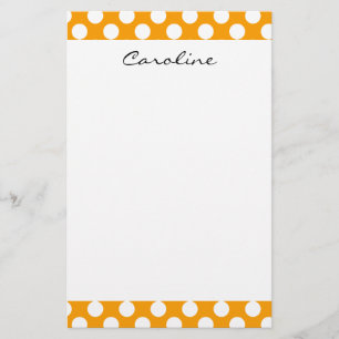 Monogramm-orange weißes modisches briefpapier