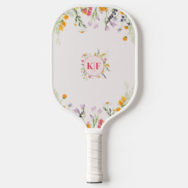 Monogramm-Paddel für wild lebende Blume Pickleball Schläger
