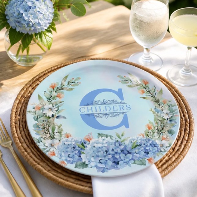 Monogramm-Papierplatte Pappteller (Von Creator hochgeladen)