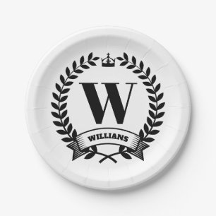 Monogramm Pappteller