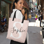 Monogramm Pastell mit Personalisiertem modernen Na<br><div class="desc">Monogramm Pastell mit Personalisiertem modernen Namen Pink</div>