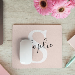 Monogramm Pastell mit Personalisiertem modernen Na Mousepad