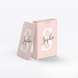 Monogramm Pastell mit Personalisiertem modernen Na Spielkarten<br><div class="desc">Monogramm Pastell mit Personalisiertem modernen Namen Pink</div>