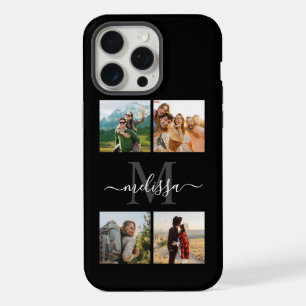 Monogramm Personalisiert 4 FotoCollage iPhone 15 Pro Max Hülle