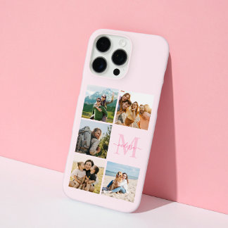 Monogramm Personalisiert 5 FotoCollage iPhone 16 Pro Max Hülle