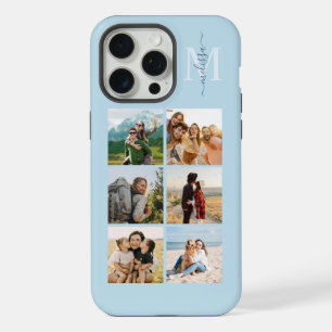 Monogramm Personalisiert 6 FotoCollage iPhone 15 Pro Max Hülle