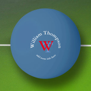 Monogramm - personalisiert blau tischtennisball