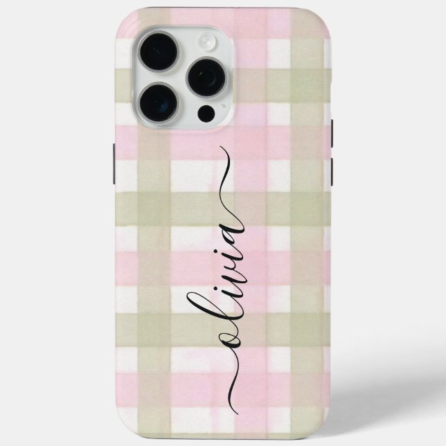 Monogramm personalisiert Case-Mate iPhone hülle (Rückseite)