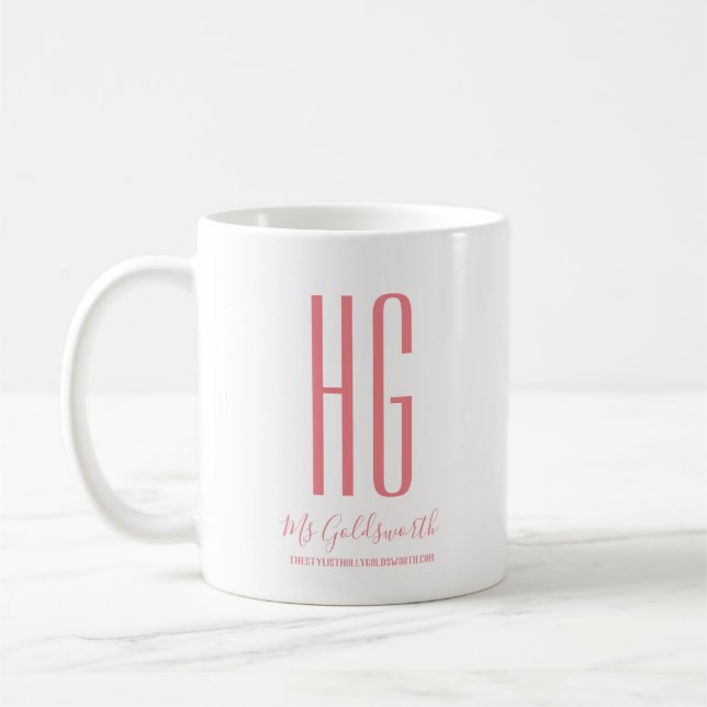 Monogramm personalisiert kaffeetasse (Links)