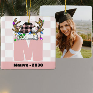 Monogramm Personalisiert mit Name Weihnachten Keramikornament