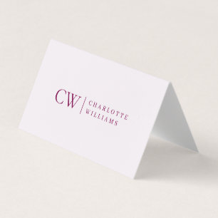 Monogramm Personalisiert rosa Faltkarte