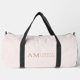 Monogramm Personalisiert rosa Initial und Name Duffle Bag