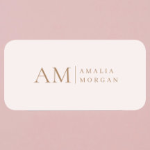 Monogramm Personalisiert rosa Initial und Name