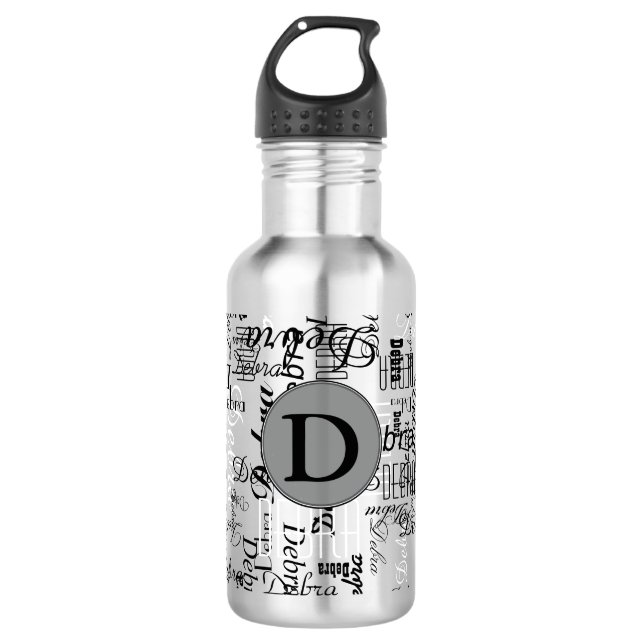 Monogramm personalisiert trinkflasche (Vorderseite)