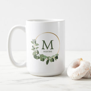 Monogramm Personalisiert Weihnachten Moderner Kran Kaffeetasse
