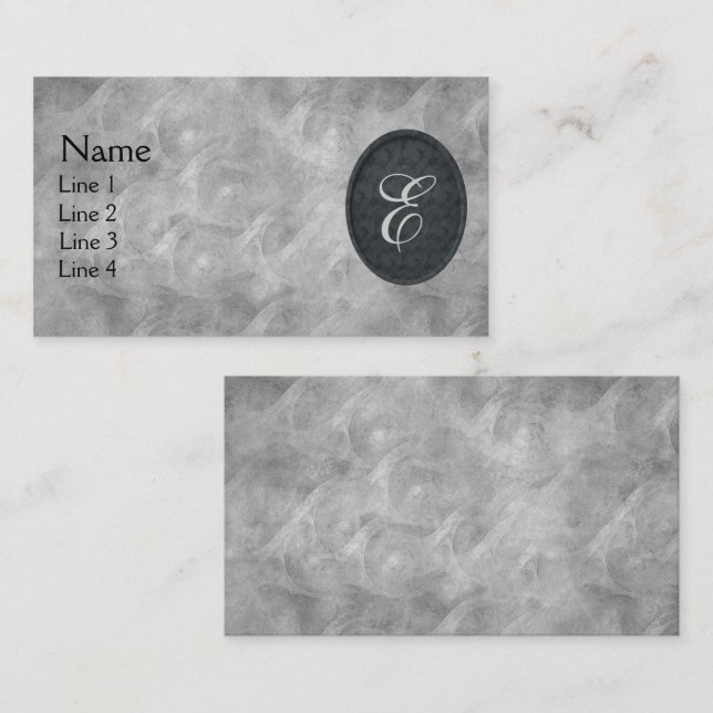 Monogramm Personalisierte Anfangsbuchstabe Elegant Visitenkarte (Vorne/Hinten)