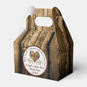 Monogramm, Personalisierte rustikale Hochzeitspare Geschenkschachtel
