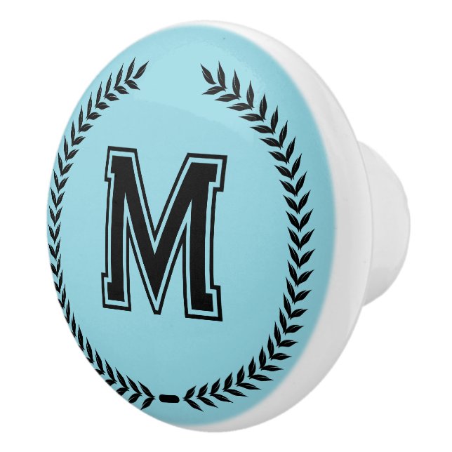 Monogramm personalisierte Schubladengriffe Knöpfe  Keramikknauf (Rechts)