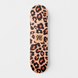 Monogramm personalisierter Gepard Skateboard