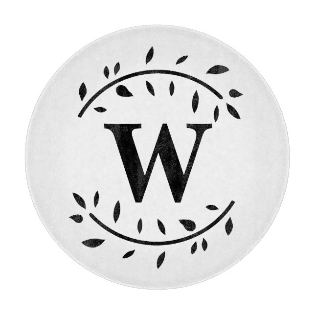 Monogramm Personalisiertes Krängungsbrett Schneidebrett (Vorderseite)