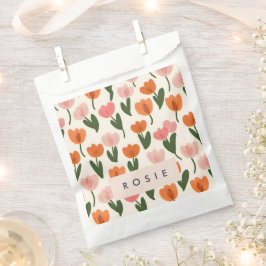 Monogramm Personalisiertes Niedliches Federmuster Geschenktütchen