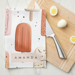 Monogramm Personalisiertes Niedliches Popsitätsmus Geschirrtuch