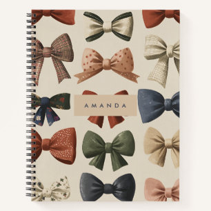 Monogramm Personalisiertes Retro-Vintages Muster Notizbuch