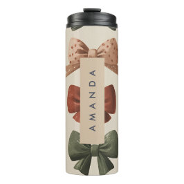 Monogramm Personalisiertes Retro-Vintages Muster Thermosbecher