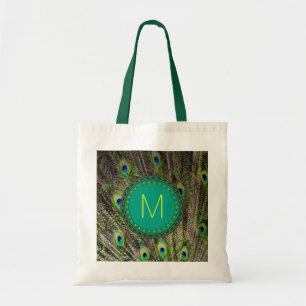 Monogramm-Pfau-Tasche Tragetasche